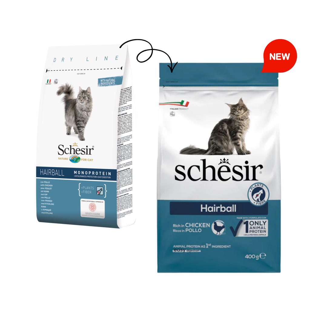 Schesir Cat Dry Food Hairball with Chicken 400g