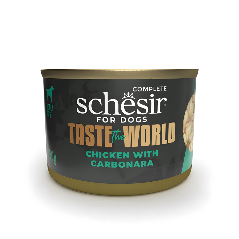 Schesir Taste The World Dog Wholefood Variety Pack 900g (6x150g) - 3 Flavors ( 2 Cans Each Flavor)