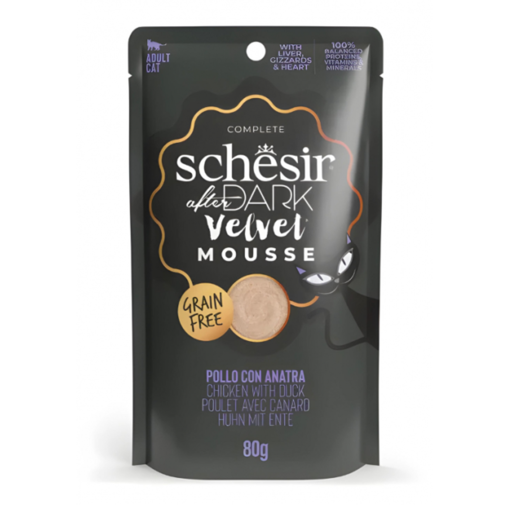 Schesir After Dark Velvet Mousse For Cat - Chicken With Duck 80g