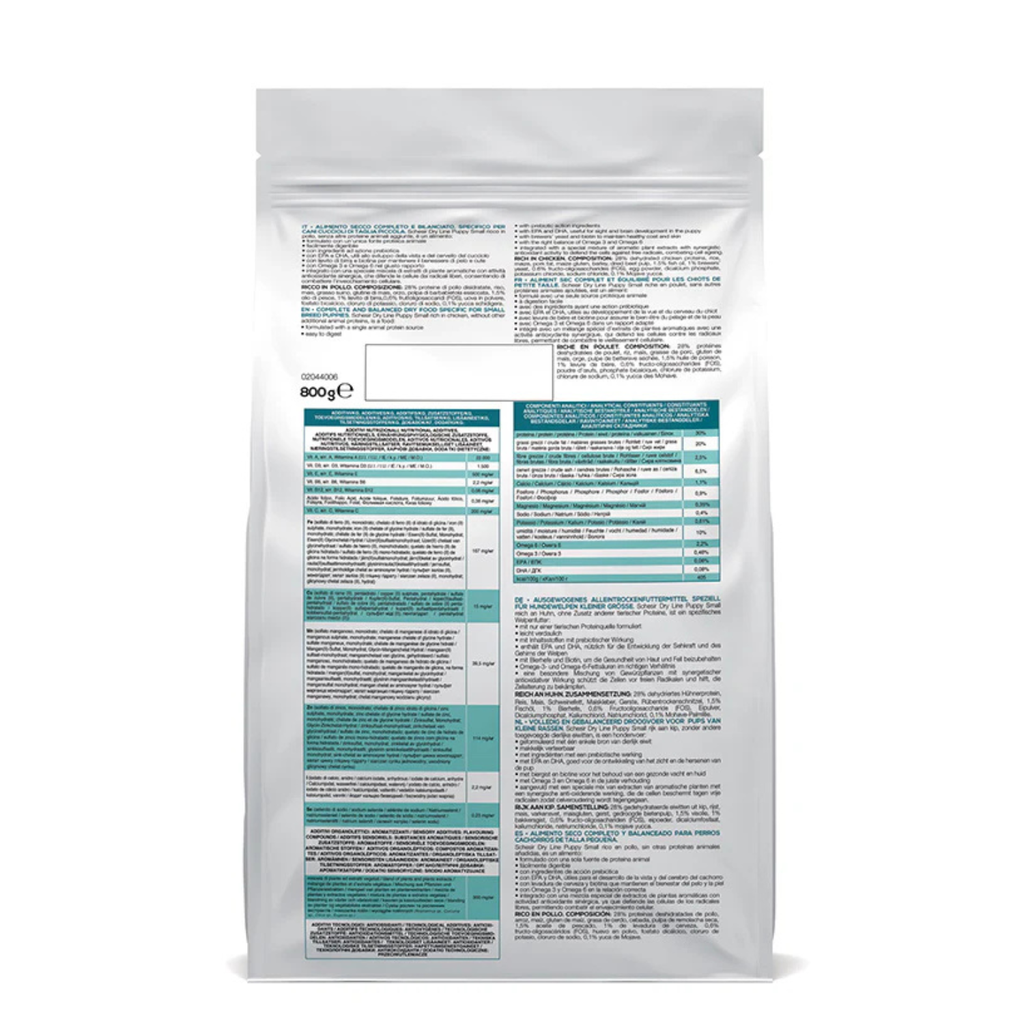 Schesir Dog Dry Food Puppy Chicken-Small 800g