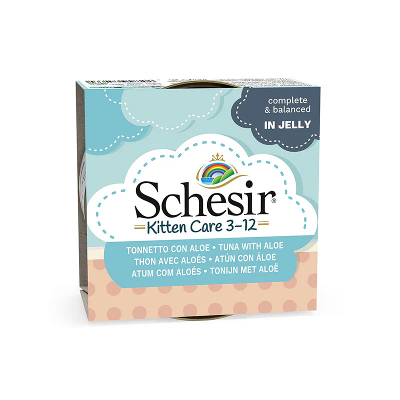 Schesir Kitten Care- Can In Jelly 3-12 Tuna with Aloe Wet Food 85g