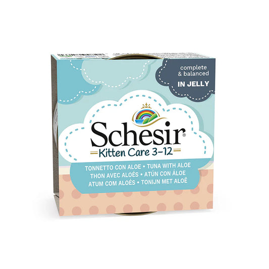 Schesir Kitten Care- Can In Jelly 3-12 Tuna with Aloe Wet Food 85g