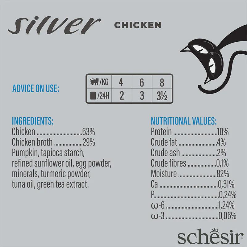Schesir Silver Mousse Senior Cat - Chicken 80g