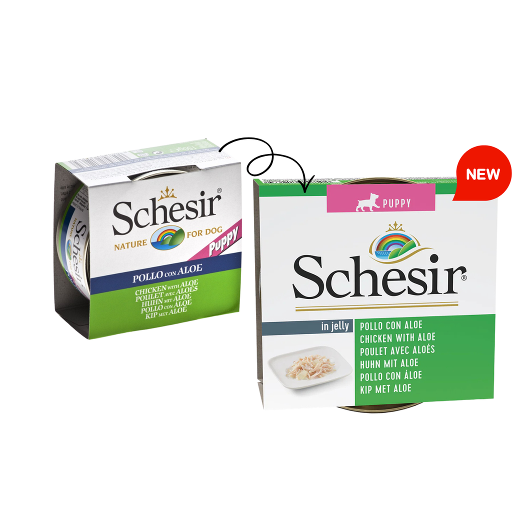 Schesir Dog Wet Food-Puppy Chicken Fillets With Aloe 150g