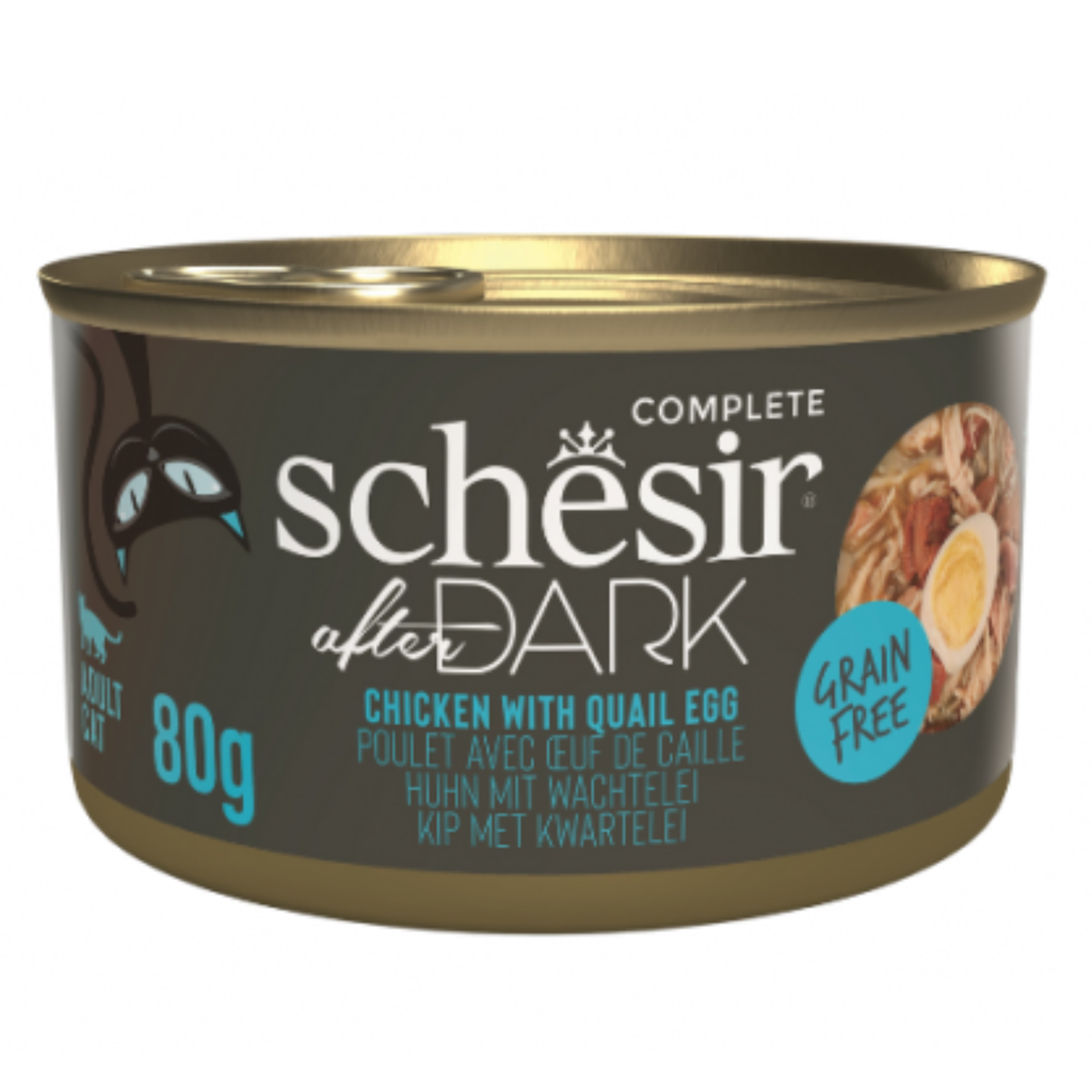 Schesir After Dark Wholefood In Broth For Cat - Chicken With Quail Egg 80g