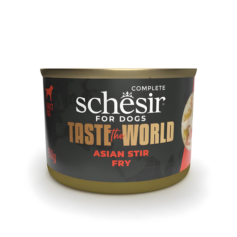 Schesir Taste The World Dog Wholefood Variety Pack 900g (6x150g) - 3 Flavors ( 2 Cans Each Flavor)