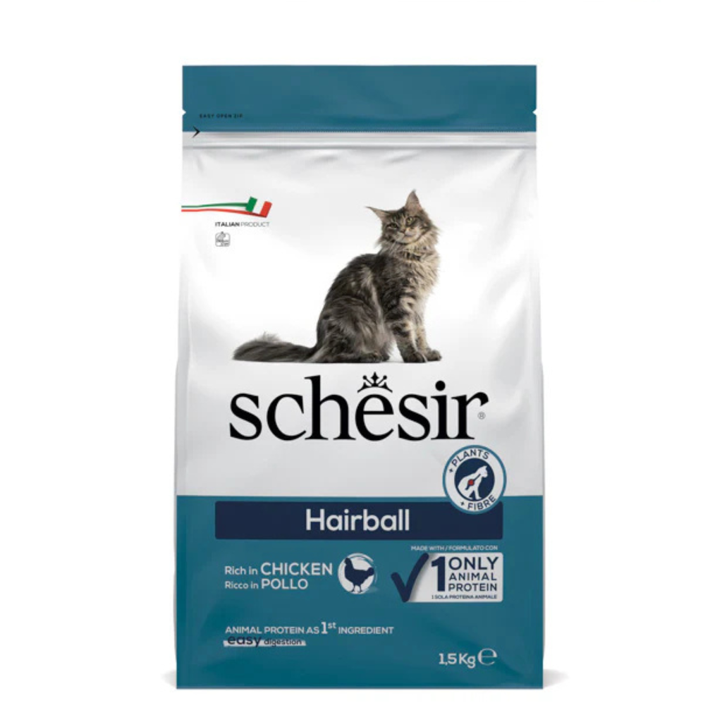 Schesir Cat Dry Food Hairball with Chicken 1.5kg