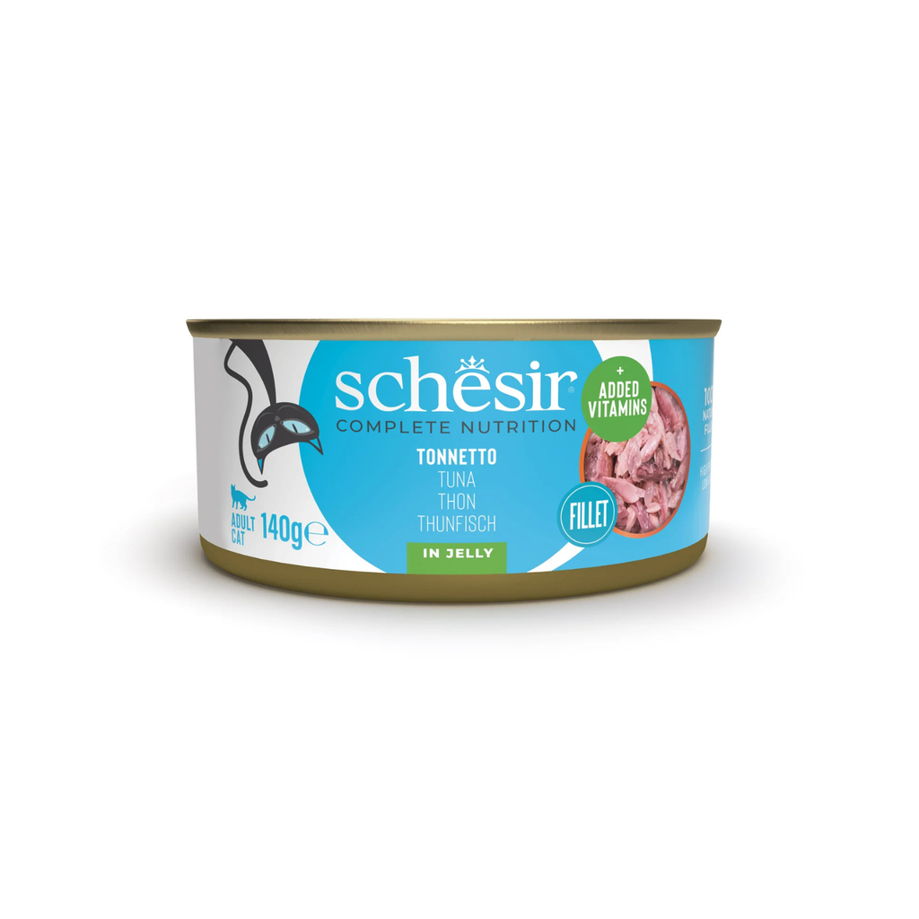 Schesir Complete & Balanced Nutrition Wet Cat Food in Jelly Can- Tuna 140g