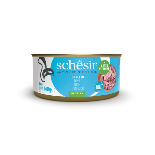 Schesir Complete & Balanced Nutrition Wet Cat Food in Jelly Can- Tuna 140g