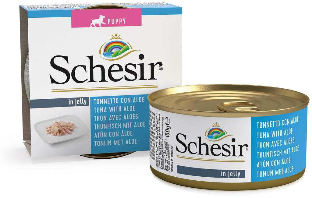 Schesir Puppy Can-Wet Food Tuna with Aloe 150g