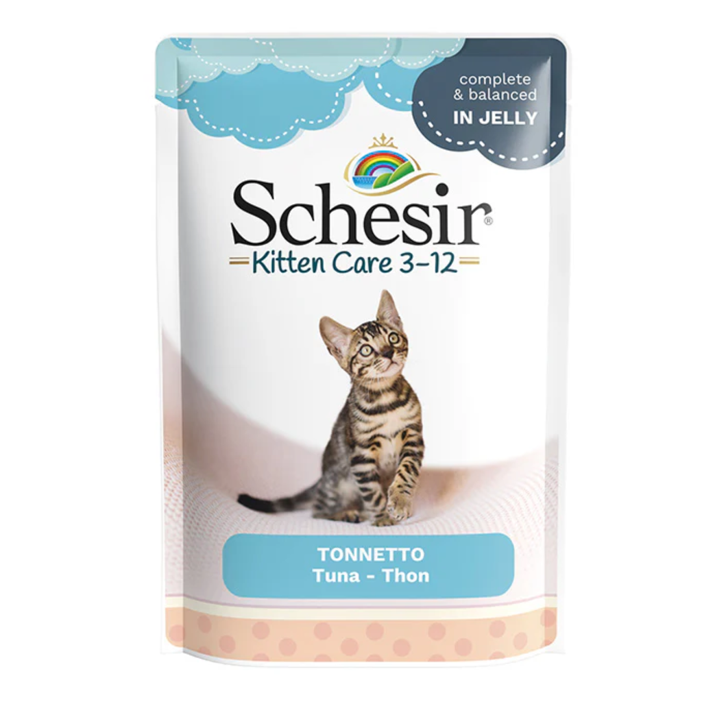 Schesir Kitten Care- Pouch In Jelly 3-12 Tuna Wet Food 85g