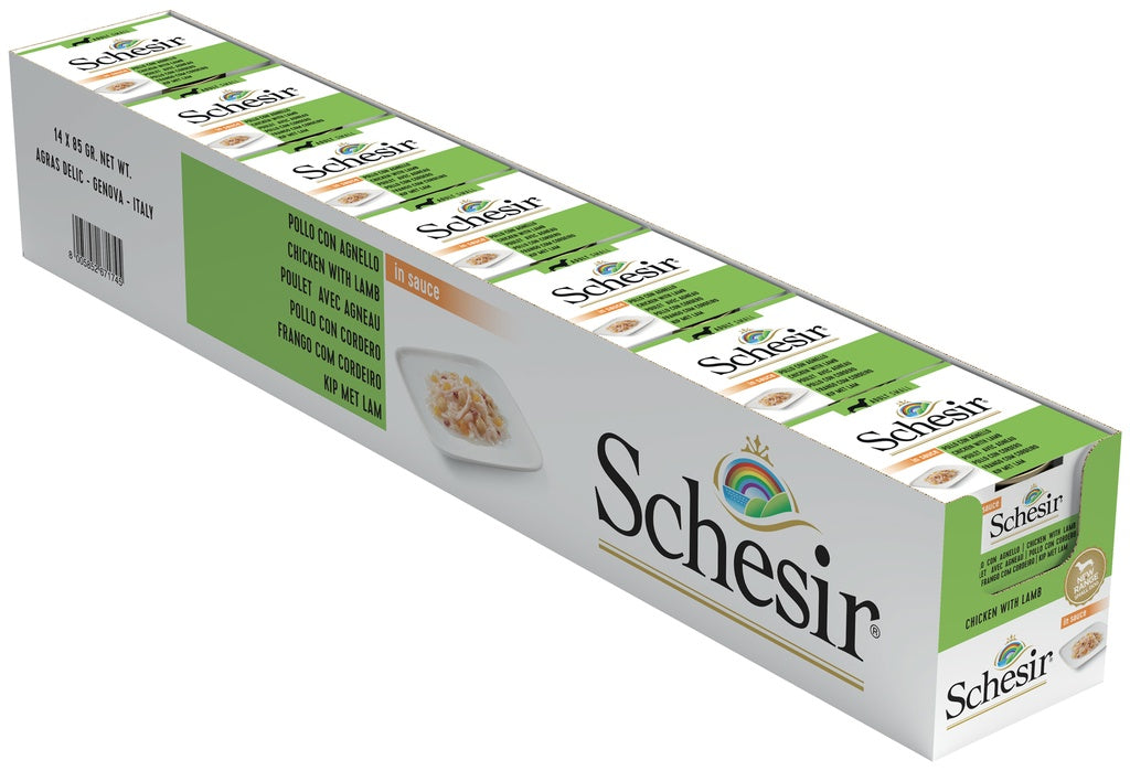 Schesir Dog Wet Food Can-Chicken with Lamb 85g
