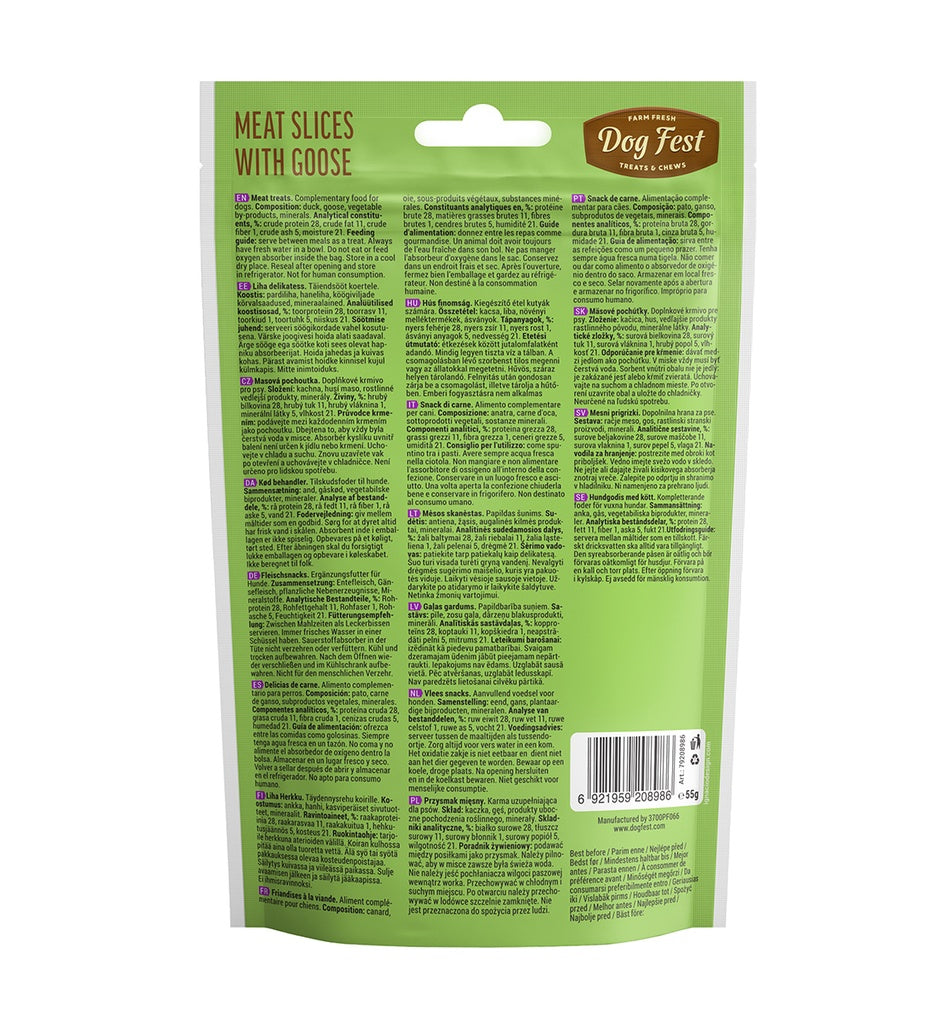 Dog Fest Slices With Goose For Small Breeds 55g