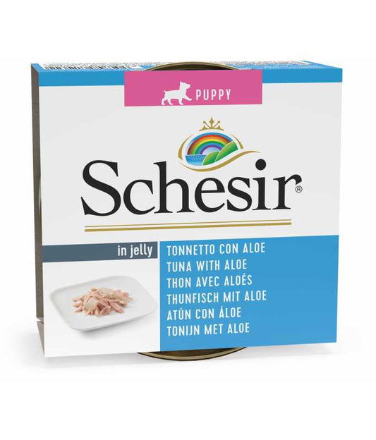 Schesir Puppy Can-Wet Food Tuna with Aloe 150g