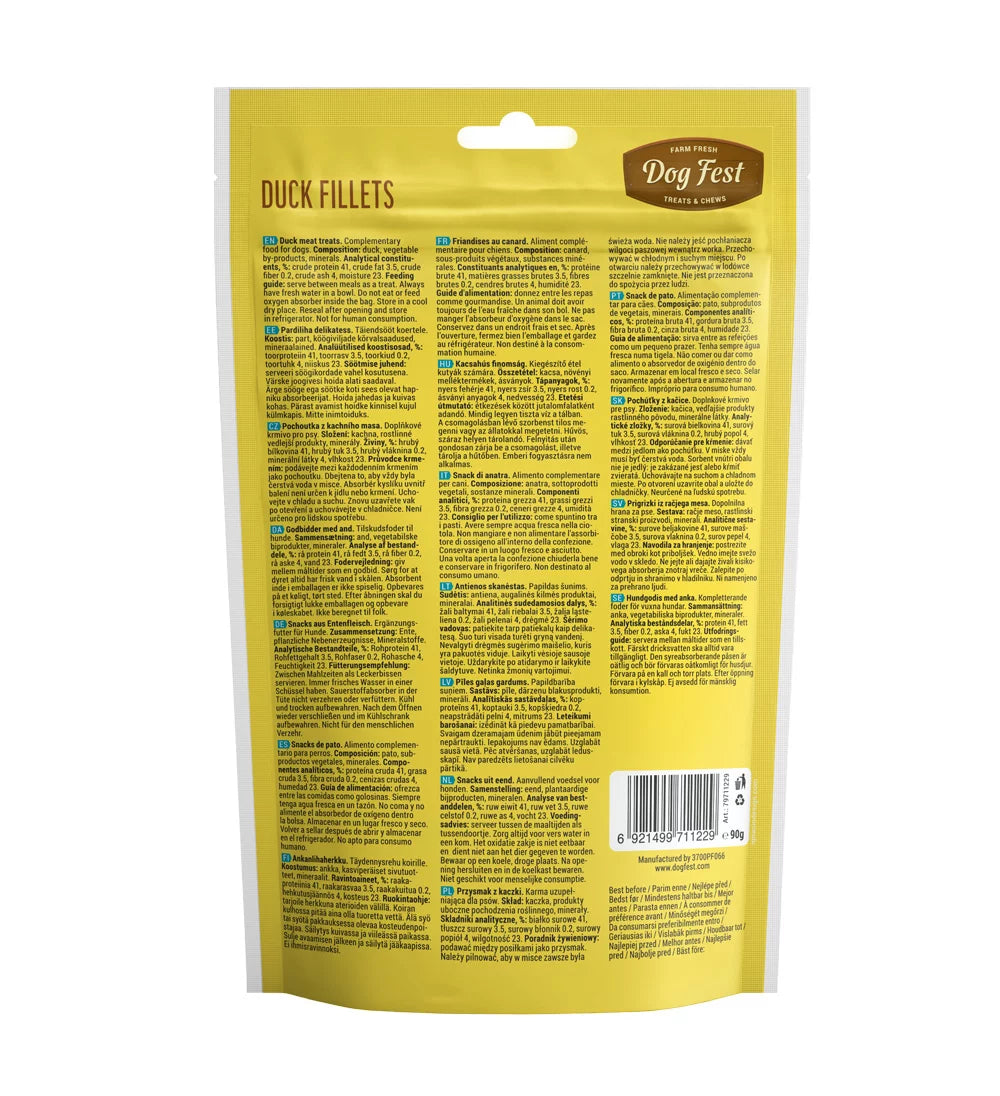 Dog Fest Duck Fillets for Adult Dogs 90g