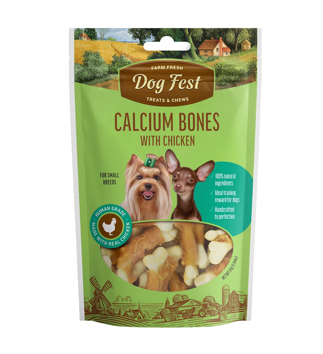 Dog Fest Calcium Bones with Chicken for Mini Dogs 55g