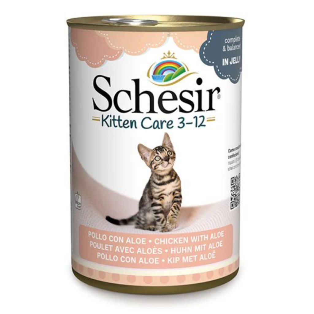 Schesir Kitten Care- Can In Jelly 3-12 Chicken with Aloe Wet Food 140g