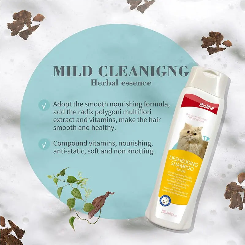 Bioline Deshedding Shampoo for Cats 200ml