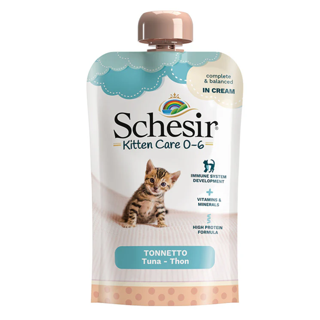 Schesir Kitten Pouch Cream 0-6 Tuna Wet Food 150g