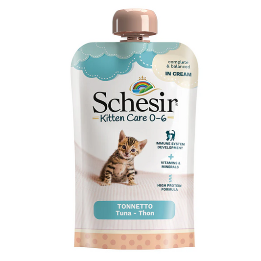 Schesir Kitten Pouch Cream 0-6 Tuna Wet Food 150g