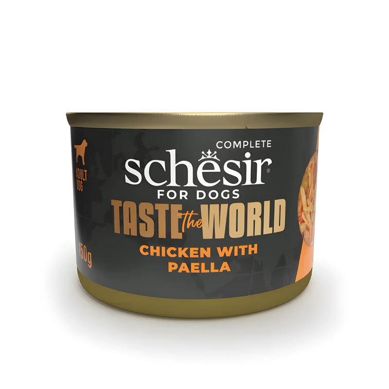 Schesir Taste The World Dog Wholefood Variety Pack 900g (6x150g) - 3 Flavors ( 2 Cans Each Flavor)