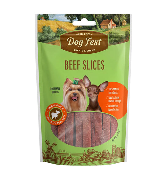 Dog Fest Beef Slices For Mini Dogs – 55g