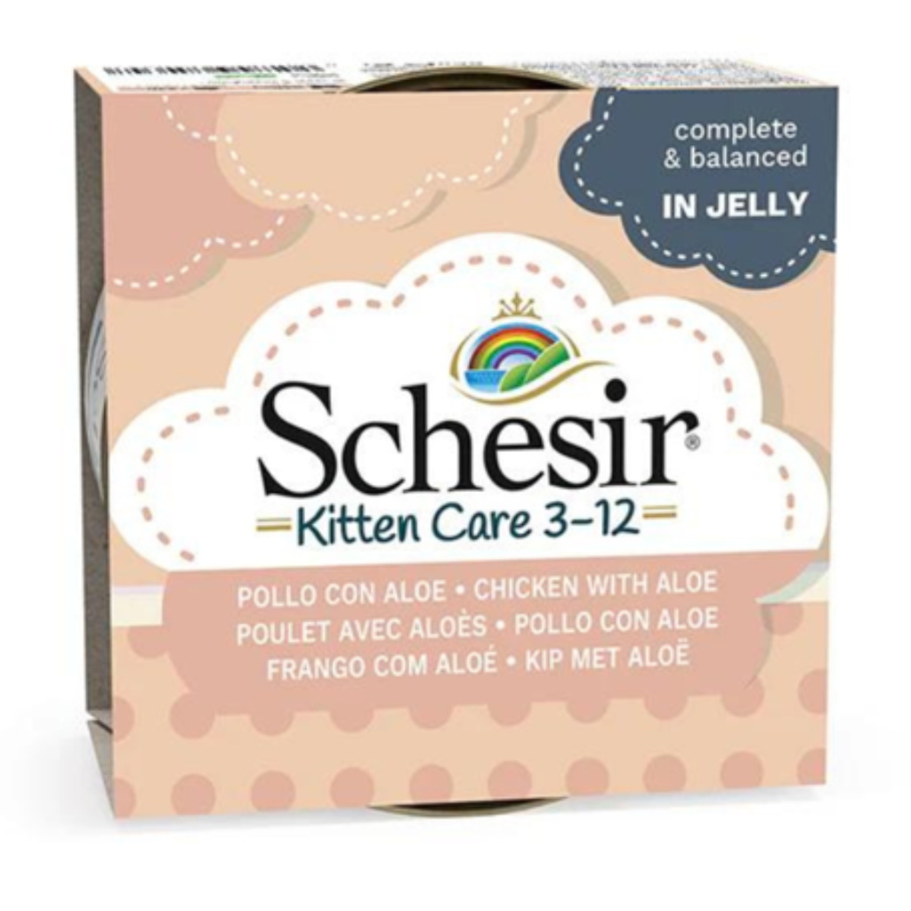 Schesir Kitten Care- Can In Jelly 3-12 Chicken with Aloe Wet Food 85g