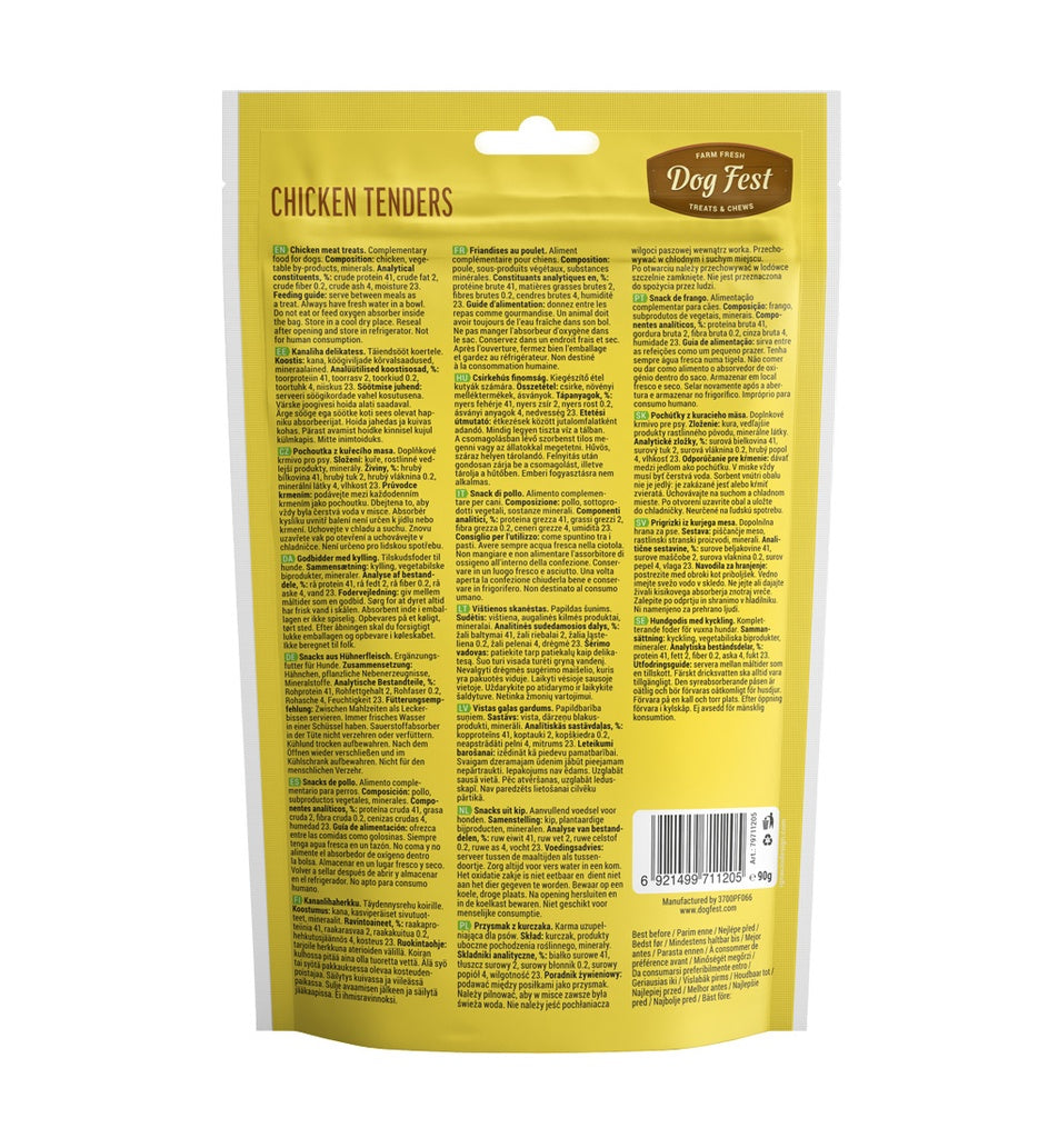 Dog Fest Chicken Tenders For Adult Dogs – 90g
