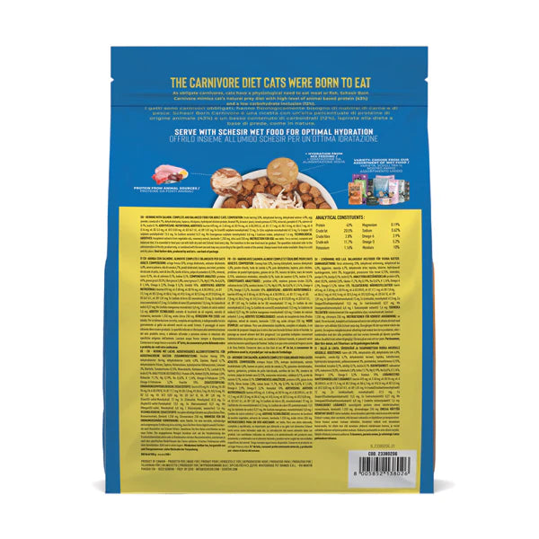 Schesir Born Carnivore Grain Free Oven Baked Dry Food [High-Protein] For Cat - Herring & Salmon 255g
