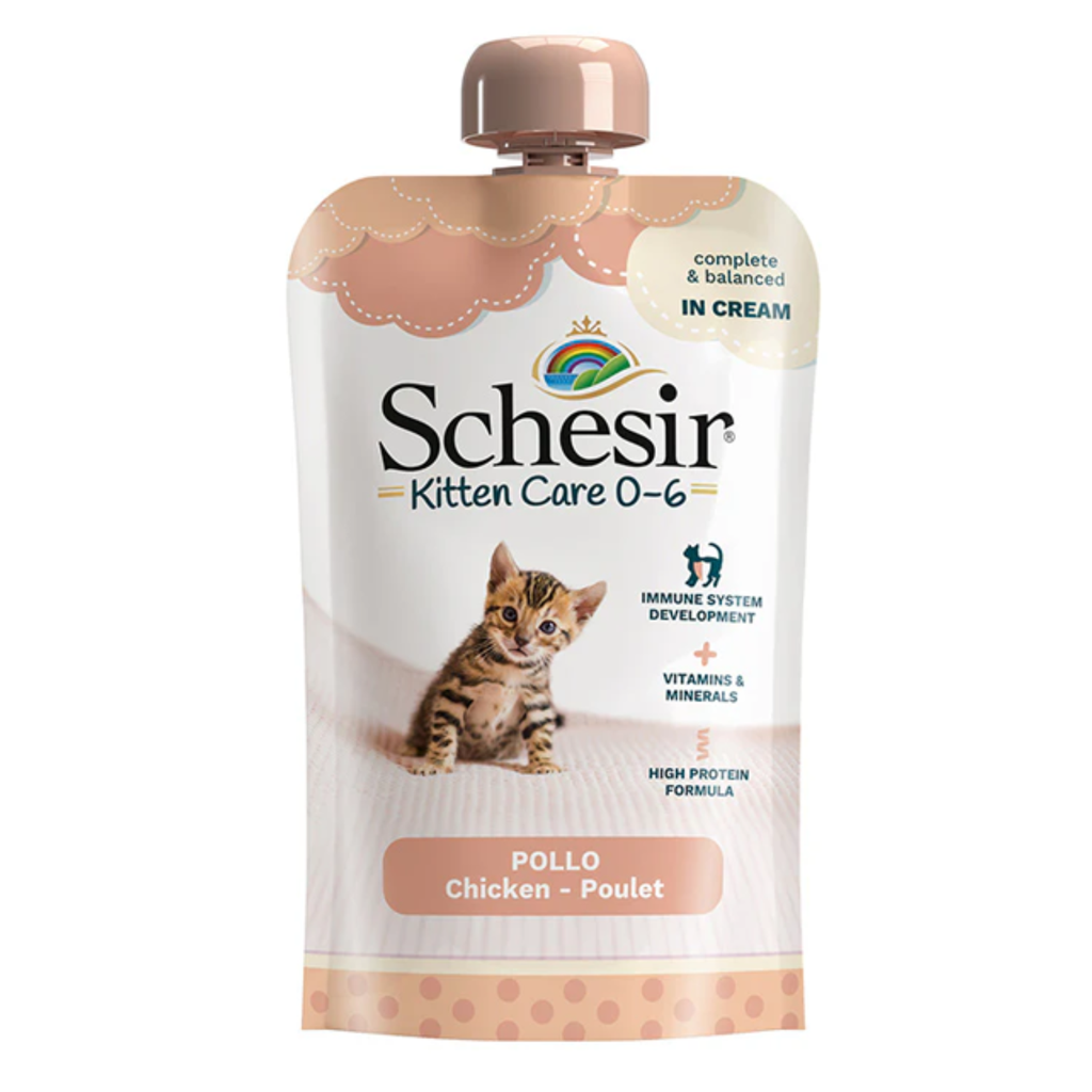 Schesir Kitten Pouch Cream 0-6 Chicken Wet Food 150g