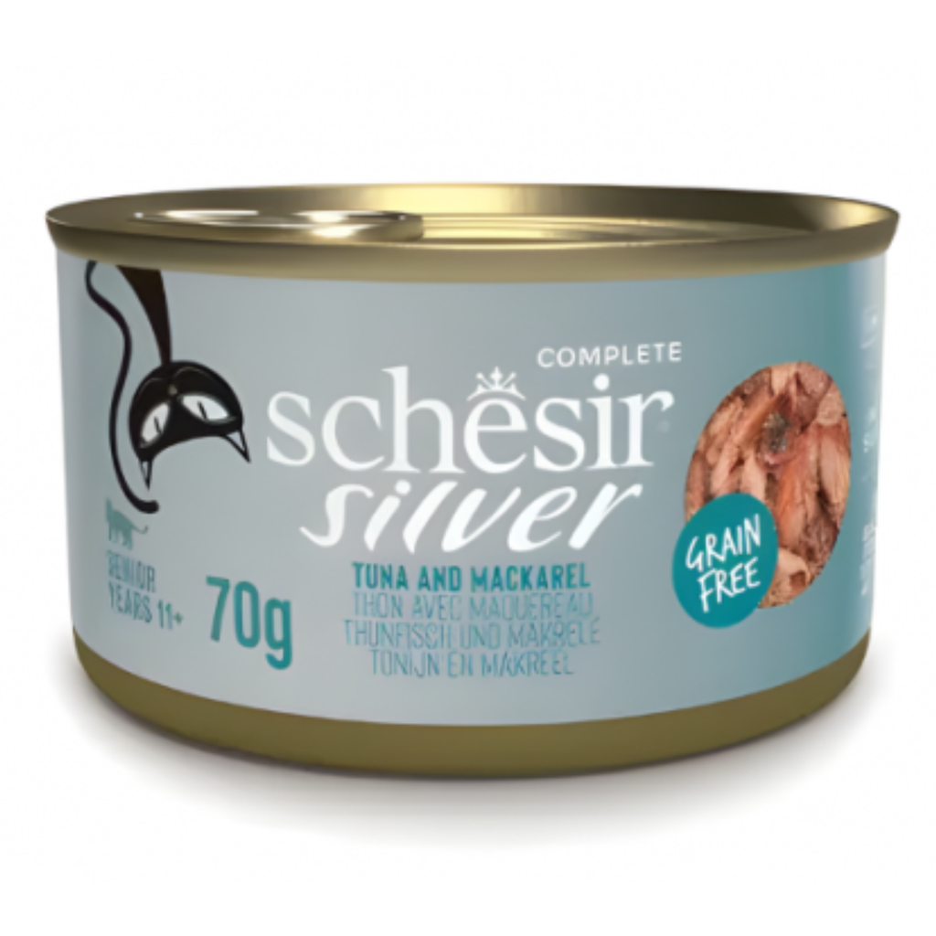 Schesir Silver Senior Cat Wholefood - Tuna And Mackerel 70g