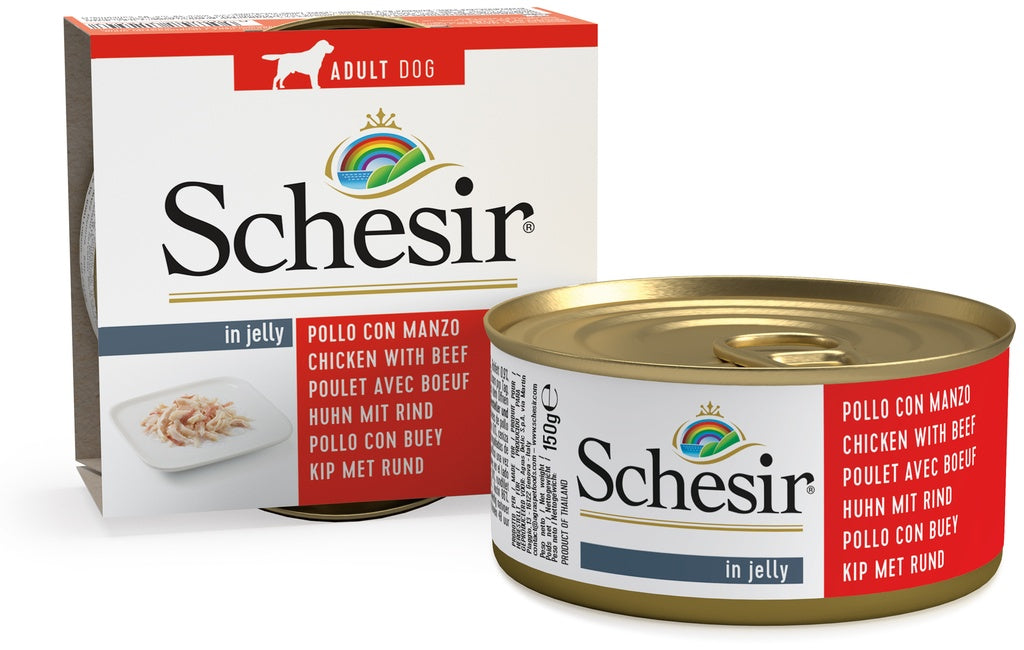 Schesir Dog Wet Food-Chicken Fillets With Beef 150g