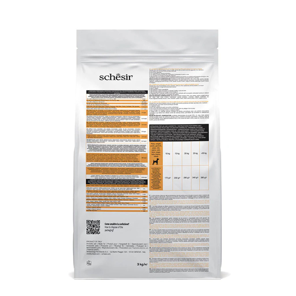 Schesir Medium Adult Maintenance with Chicken 3kg
