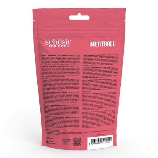 Schesir Grain-Free Dog Snacks Meat Balls 225g - Gently Baked Beef