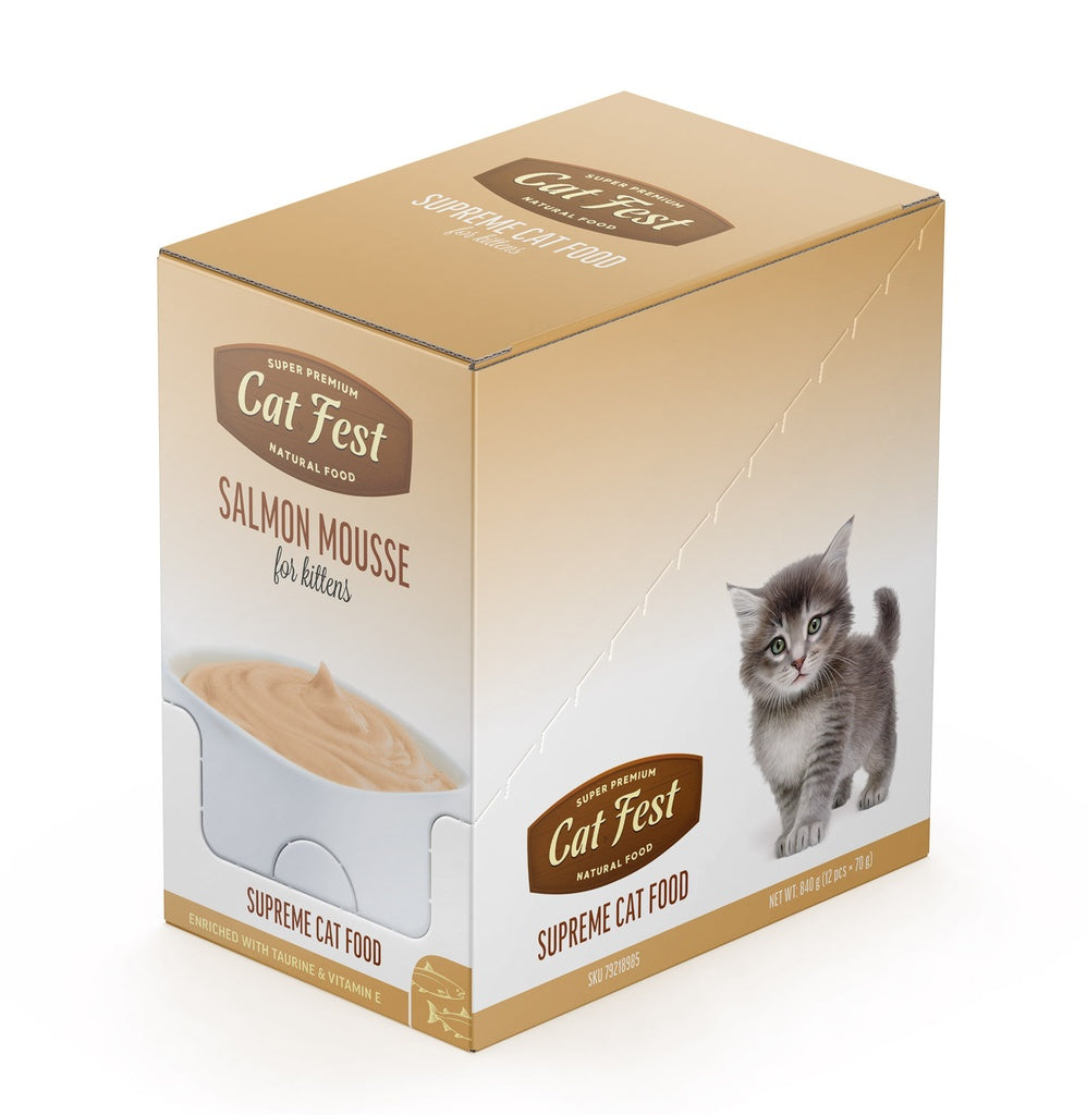 Cat Fest Salmon Mousse For Kittens 70g