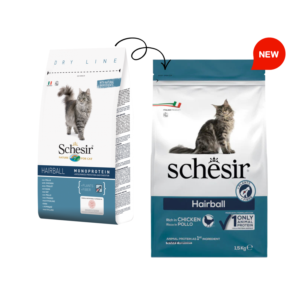 Schesir Cat Dry Food Hairball with Chicken 1.5kg