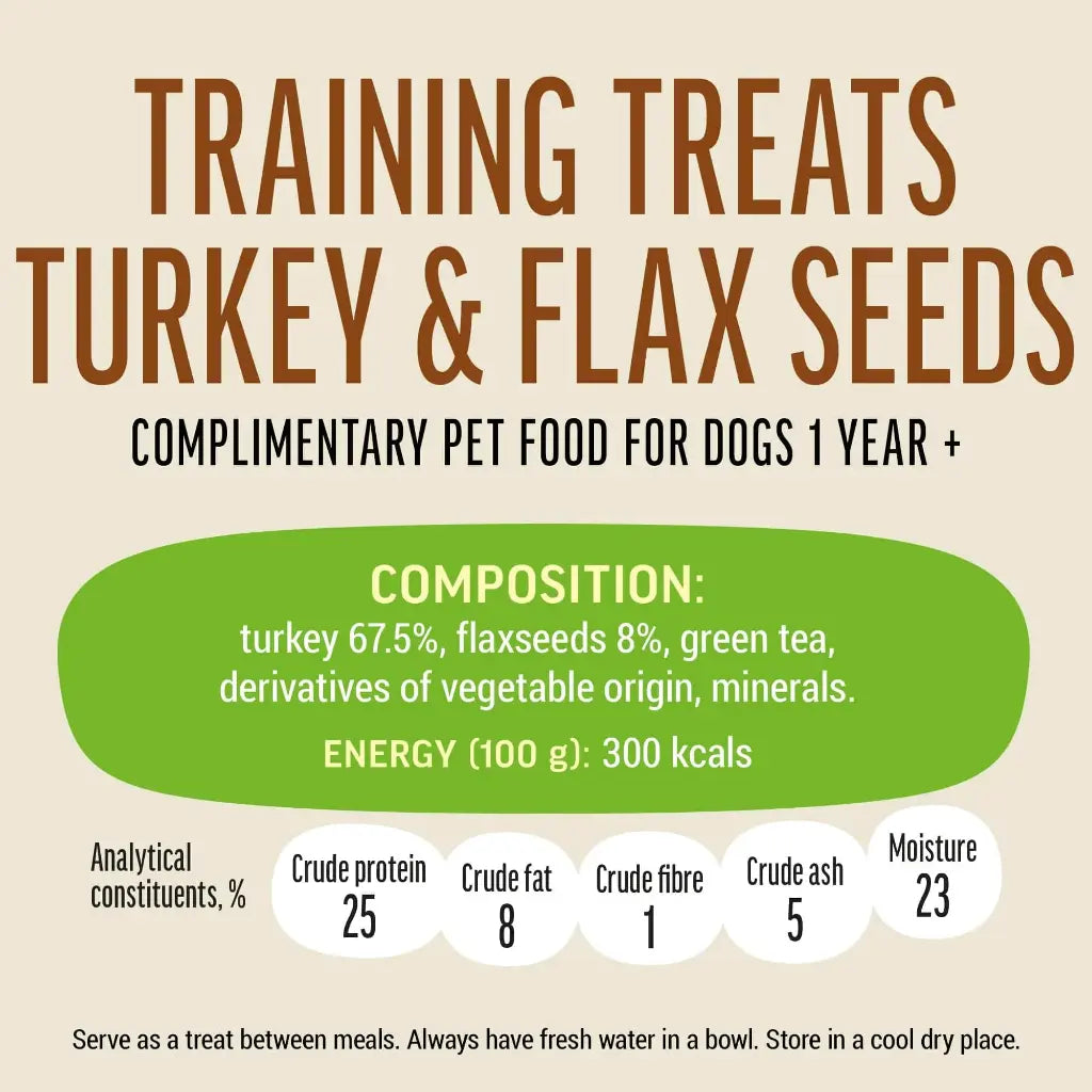 Dog Fest Training Treats Turkey & Flax Seeds 90g