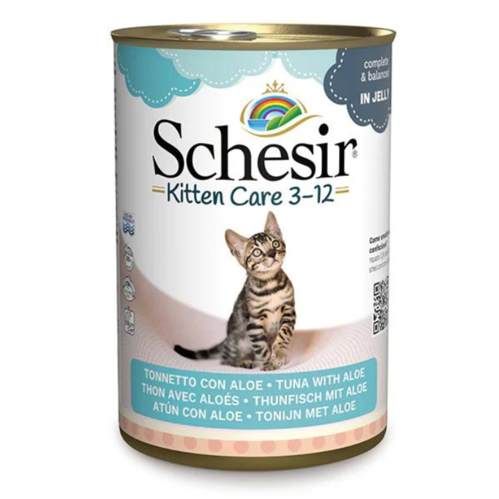 Schesir Kitten Care- Can In Jelly 3-12 Tuna with Aloe Wet Food 140g