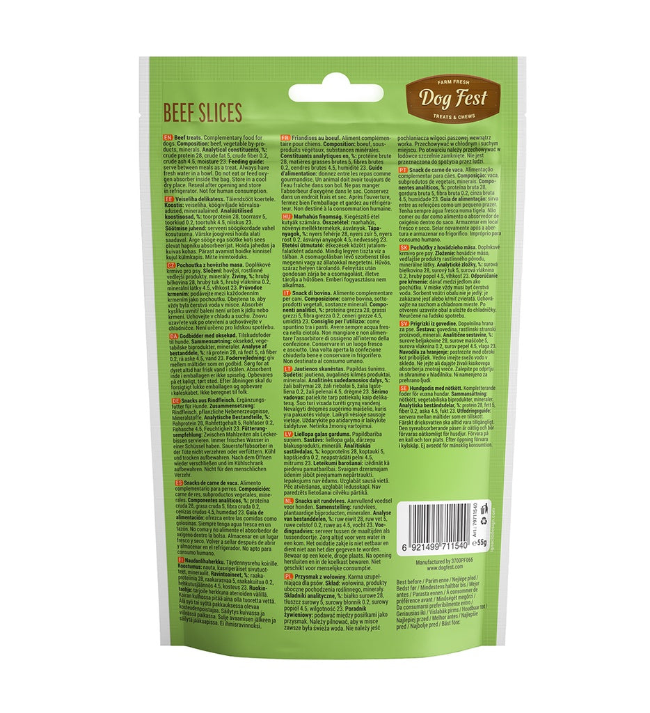 Dog Fest Beef Slices For Mini Dogs – 55g