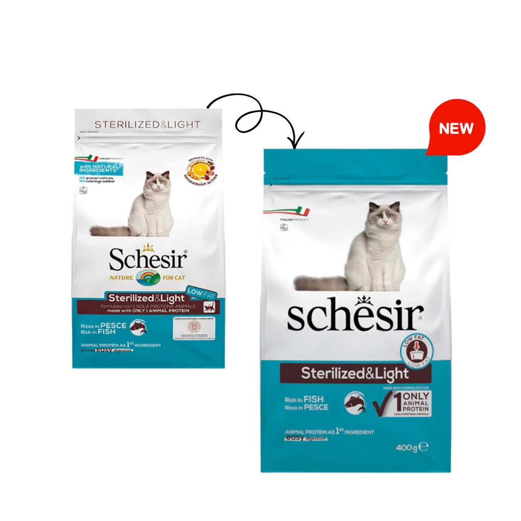 Schesir Cat Dry Food-Sterilized & Light-Fish 400g