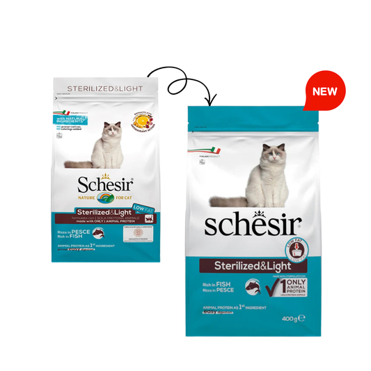Schesir Cat Dry Food-Sterilized & Light-Fish 400g