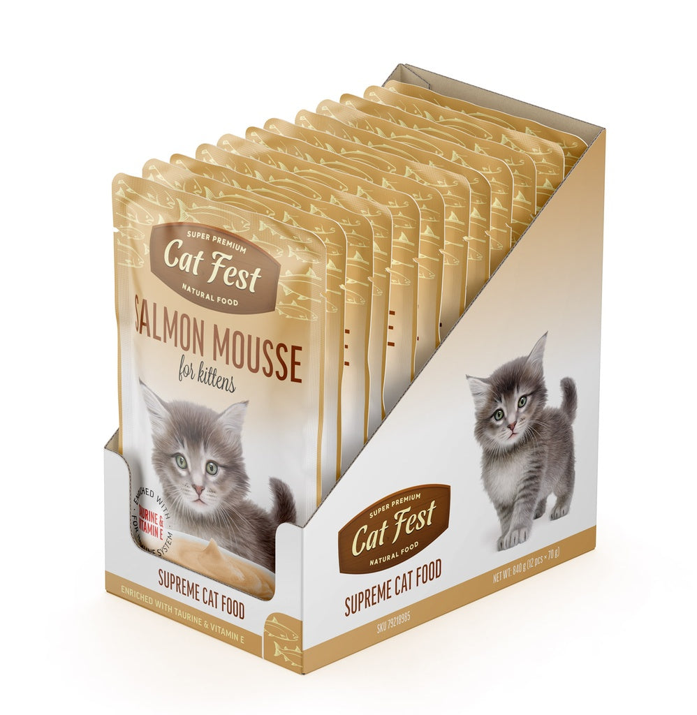 Cat Fest Salmon Mousse For Kittens 70g