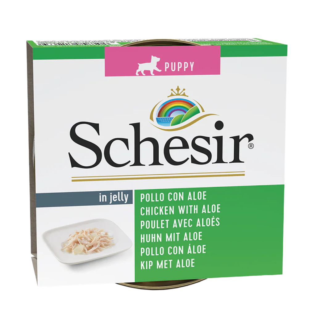 Schesir Dog Wet Food-Puppy Chicken Fillets With Aloe 150g
