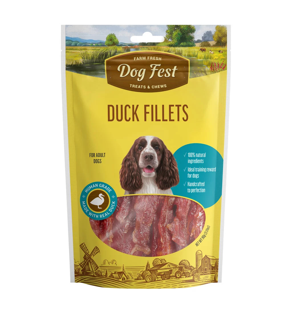 Dog Fest Duck Fillets for Adult Dogs 90g