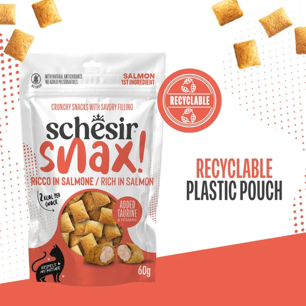 Schesir Snax! Crunchy & Creamy Cat Snack 60g-Salmon