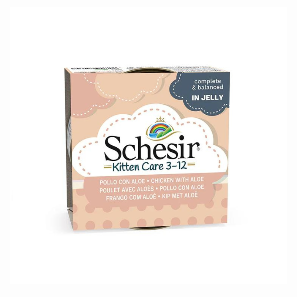 Schesir Kitten Care- Can In Jelly 3-12 Chicken with Aloe Wet Food 85g