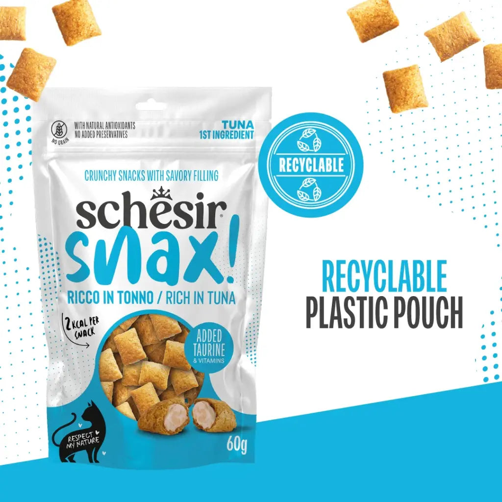 Schesir Snax! Crunchy & Creamy Cat Snack 60g-Tuna