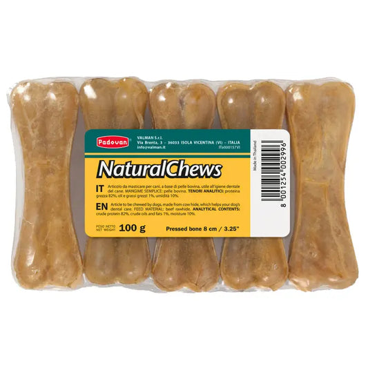 Padovan Natural Chews Bone – 100g – 5 pcs – 8cm