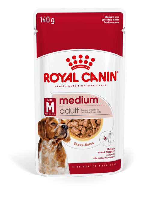 Royal Canin Medium Adult in Gravy Wet Dog Food - 1 x 140g