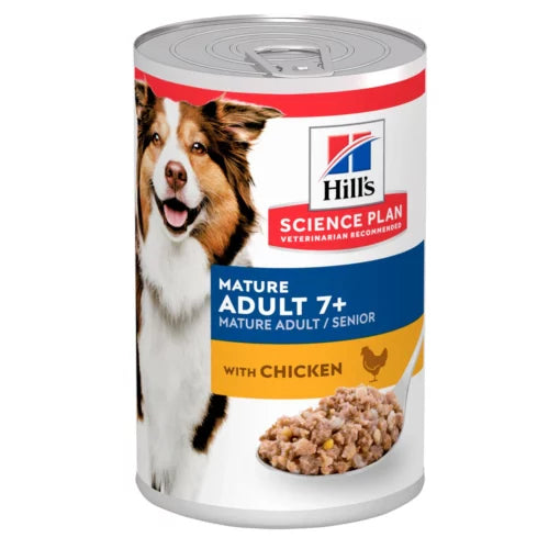 Hill’s Science Plan Mature Adult 7+ Dog Wet Food with Chicken (12x370g)